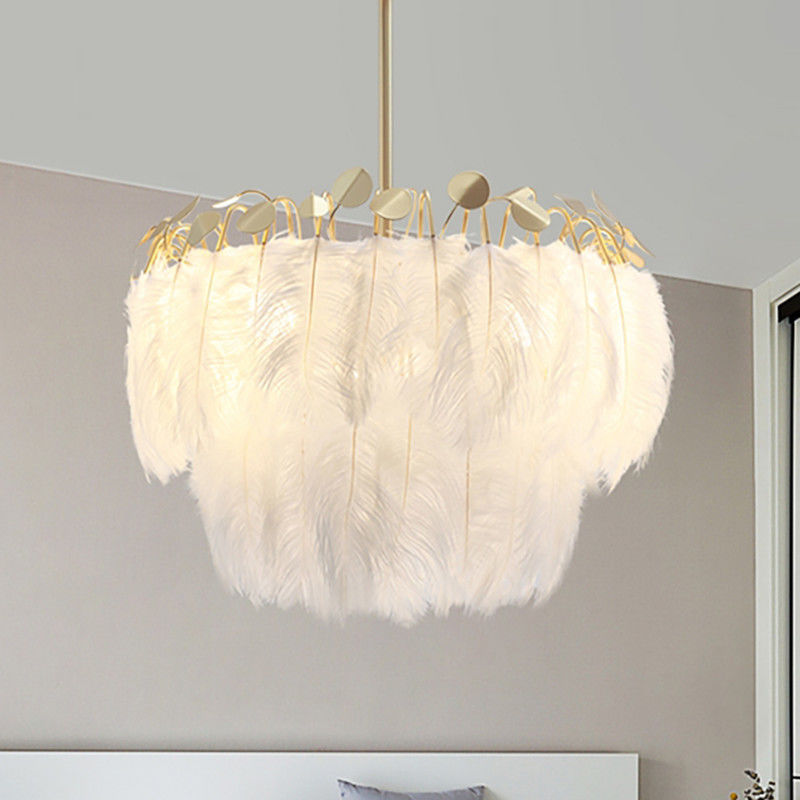 Nordic white pendant light bedroom modern minimalist light luxury style personality living room Pendant Lamp(WH-AP-198)