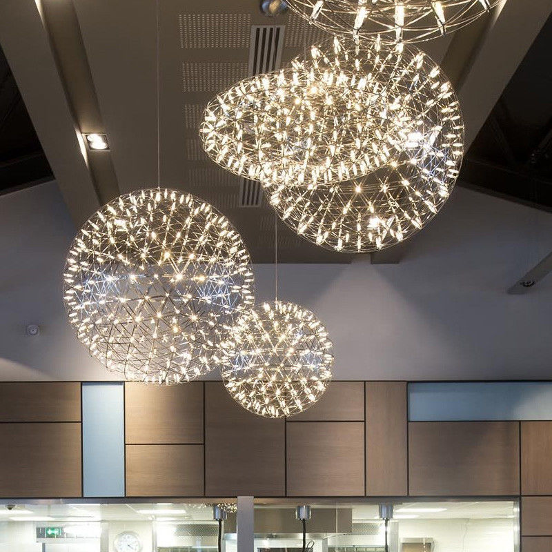 Modern pendant lamp ball design LED firework Lamps Hall Stainless steel chrome Lamp Raimond Pendant Lamp(WH-AP-234)