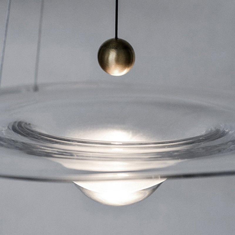Nordic Creative Halo Glass Pendant Lamp Water Drop Ripples Flying Saucer Hotel Bar Restaurant Pendant Lamp (WH-AP-249)
