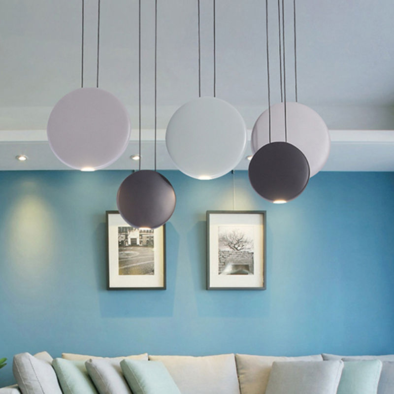 Post-modern round pendant light Art Restaurant Nordic Simple Dining Table Bedside Bed Round pendant Lamp(WH-AP-251)