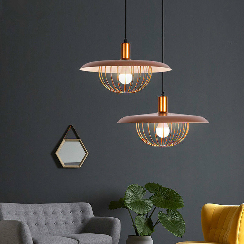 Nordic retro Pendant Lamp Luxury Walnut Wood Grain Wrought-iron Lamp Flying Lights for Restaurant Pendant Lamp(WH-AP-258