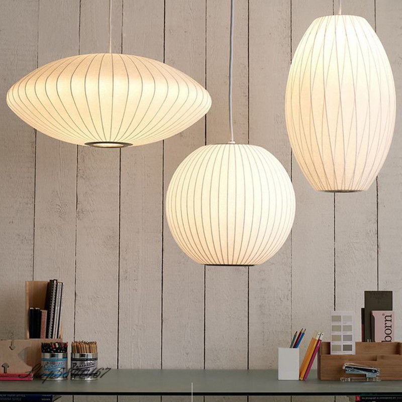 Italian Silk Cloth Pendant Lights Creative Living Room Dining Room Decoration Indoor Nelson Pendant Lamp(WH-AP-264)