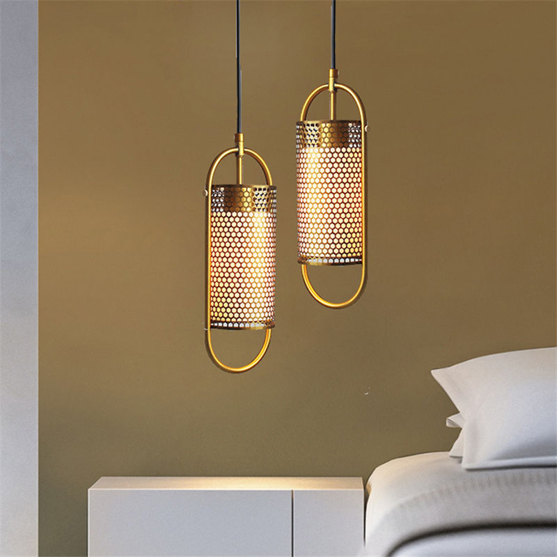 Nordic Pendant Lamp Loft Luxury Katryn Industrial Oval Capsule Mesh Cage Pendant Lamp(WH-AP-294)