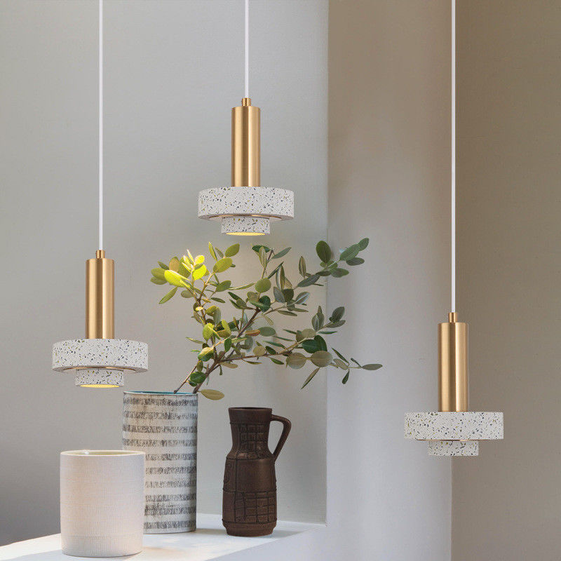 Modern Pink Pendant lights Dining room Loft Deco Jannik Terrazzo Print Stone Pendant Light(WH-AP-342)