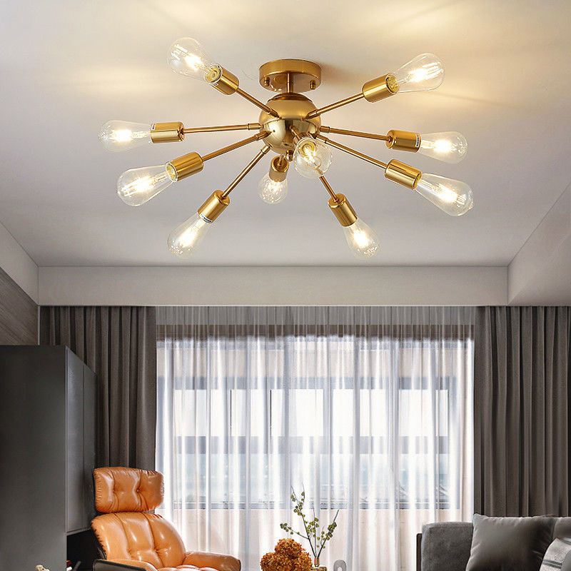 Nordic black Chandeliers LED 10 Lights For Simple Household Indoor sputnik chandelier(WH-VP-57)