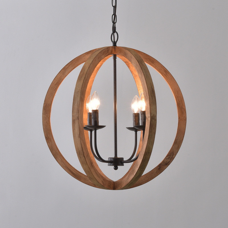 Industry Pendant Lighting Solid Kitchen Bar Coffee Shop Dining Room solid wood pendant lights(WH-VP-113)