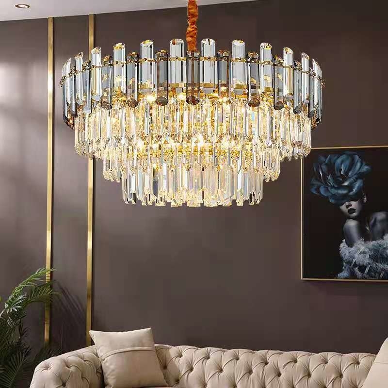 Creative Led Chandelier For Live Room Luxury Crystal Lamp gold light fixtures(WH-CY-205)