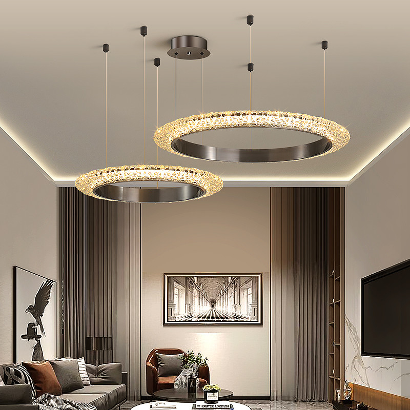 Luxury Crystal Chandelier For Living Room Round Creative Design gold pendant light(WH-CY-219)