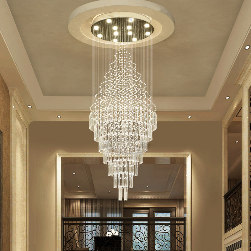 Stairs Chandeliers Modern Crystal Chandelier Lighting Interior lamp(WH-NC-30)