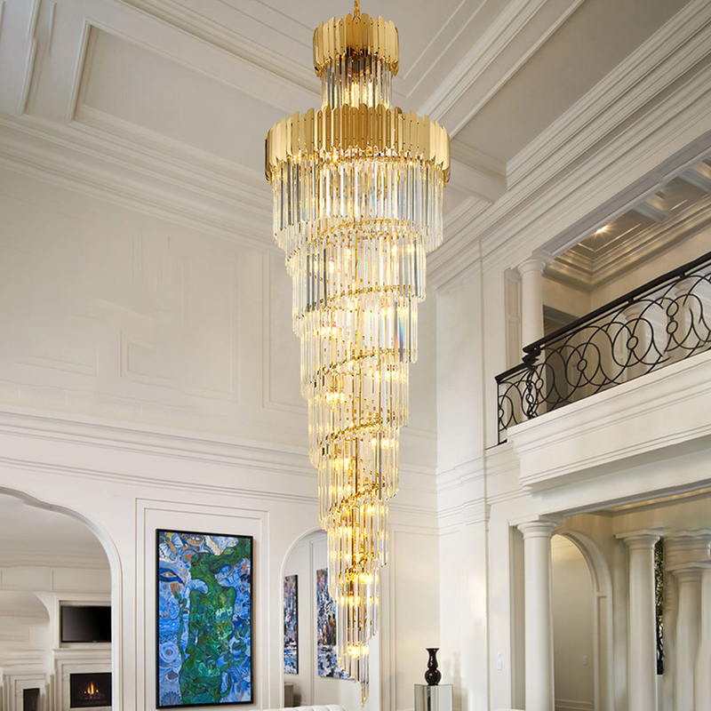 Luxury Modern Chandelier For Living Room Gold Long Staircase fancy light(WH-NC-60)