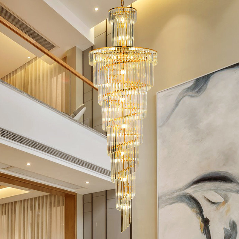 Modern chandelier chandelier hall home decor staircase hotel project interior lighting (WH-NC-64)