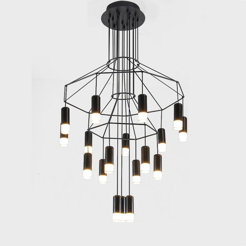 Modern Ceiling Chandelier Led Living Dining Room Bedroom Lobby Staircase Loft Designer Chandelier(WH-NC-78)