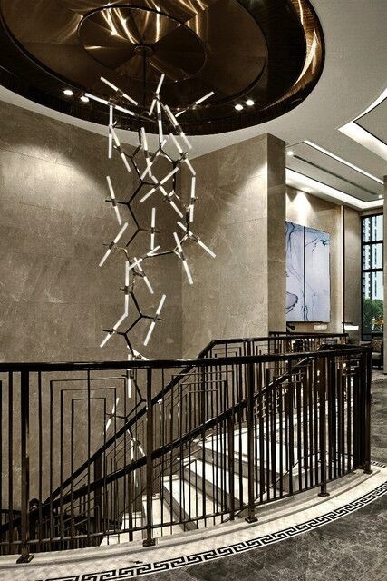 Stair chandelier modern simple art living room creative Studio personality tree branch chandelier(WH-NC-79)