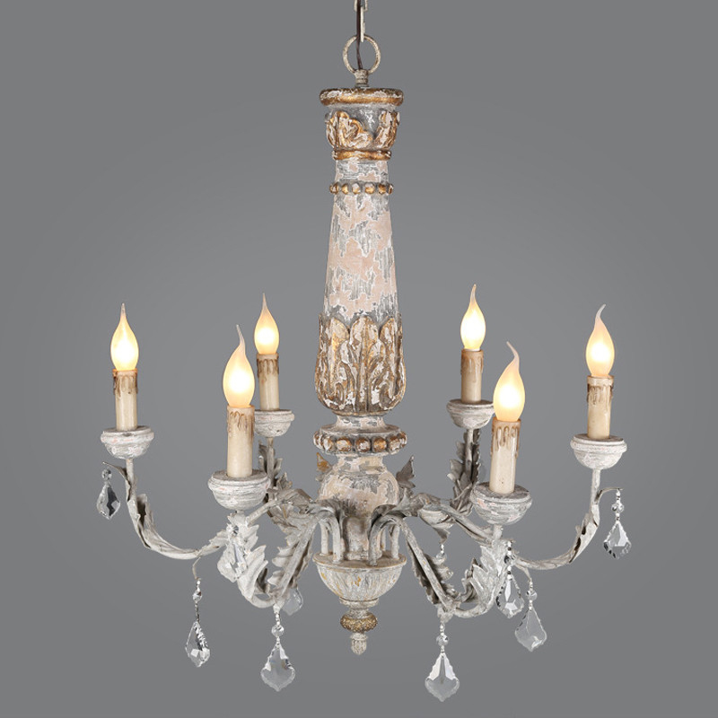 Wood Bead chandelier lighting lustre bois for country farmhouse rustic Chandelier(WH-CI-21)