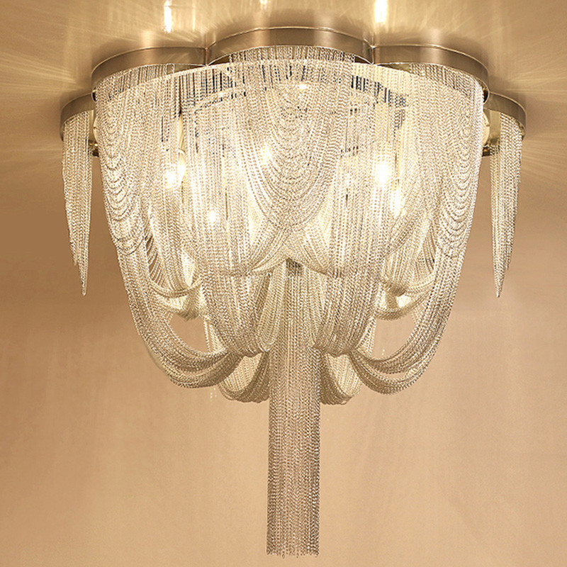 Modern LED Hotel Project tassel chandelier fancy ceiling light(WH-CC-24)