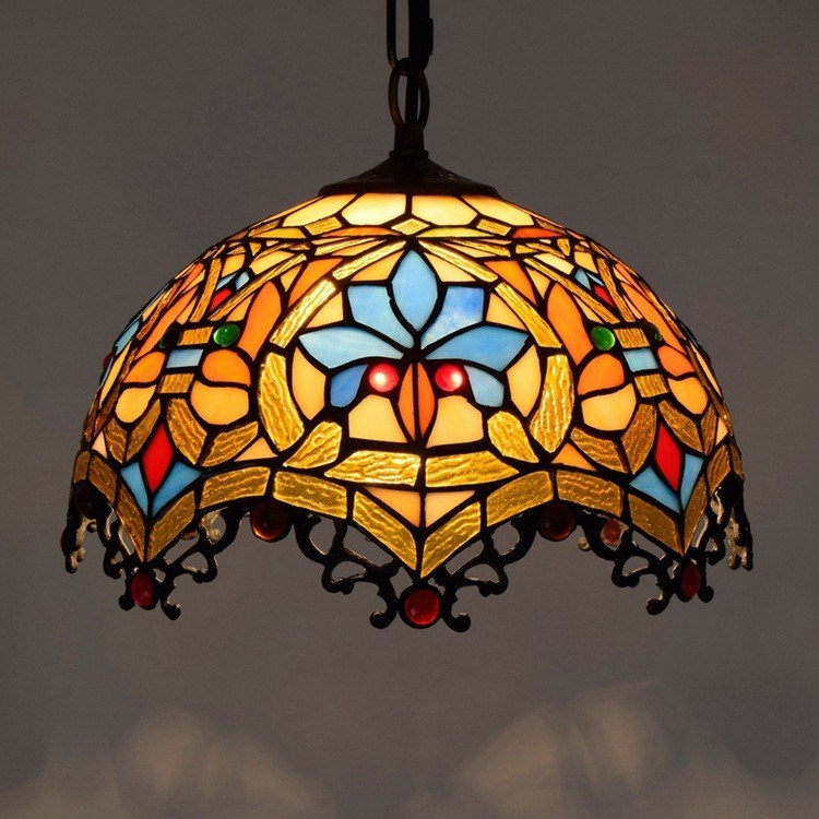 European creative colored glass retro restaurant Art Decor Chandelier(WH-TF-31)