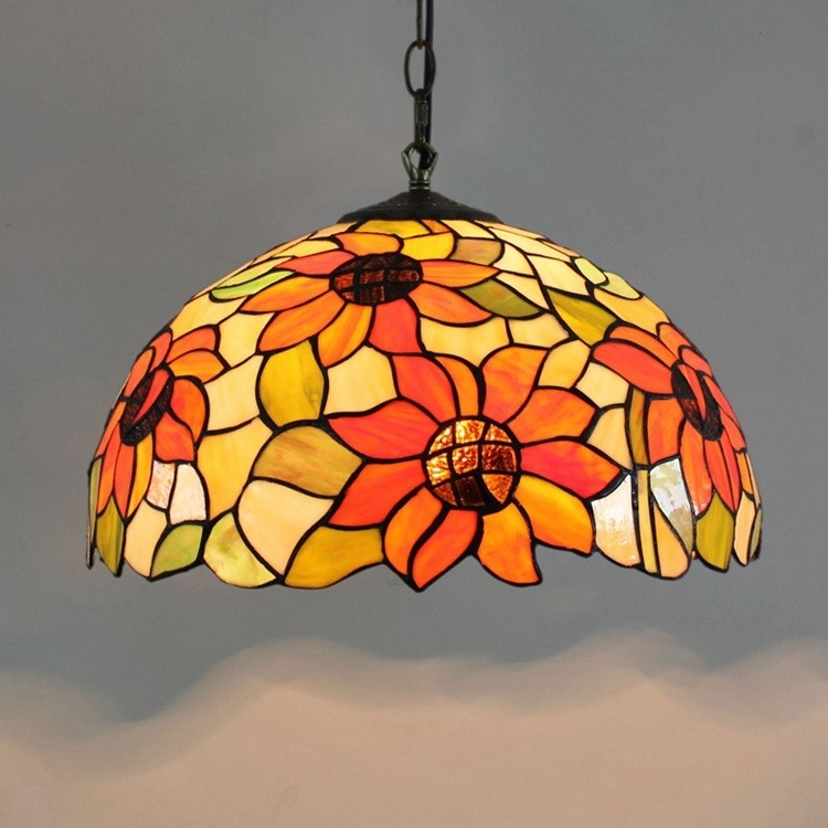 8 Inch American Stained Glass Chandelier Tiffany Style Restaurant Sink Bay Window Lighting(WH-TF-39)