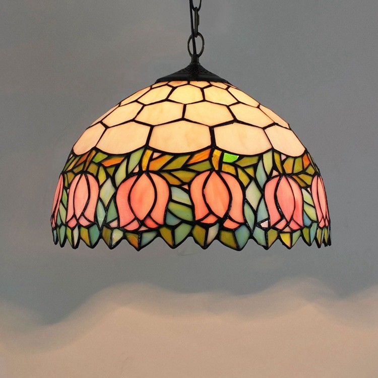 Mediterranean Tiffany Stained Glass flower chandelier(WH-TF-40)
