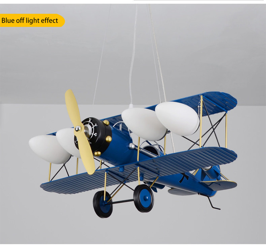 Children's room airplane pendent lamp lights cartoon Bedroom Boys Hanging Lamp(WH-MA-140)