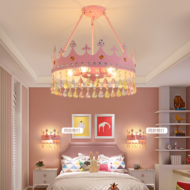 Kids room Crown Chandelier flat ceiling light scandinavian lamp(WH-MA-180)