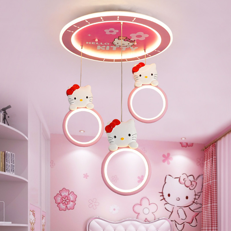 Pink Chandelier Girl room Baby hello kitty room light(WH-MA-183)