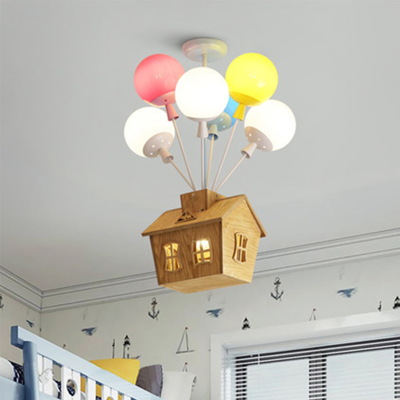 Balloon Fly House Color Nordic Simple Cartoon Children's Room Chandelier(WH-MA-169)