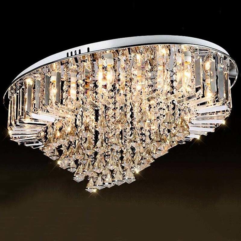 Oval Crystal Chandelier For Living room Bedroom Hotel ceiling chandelier(WH-CA-55)