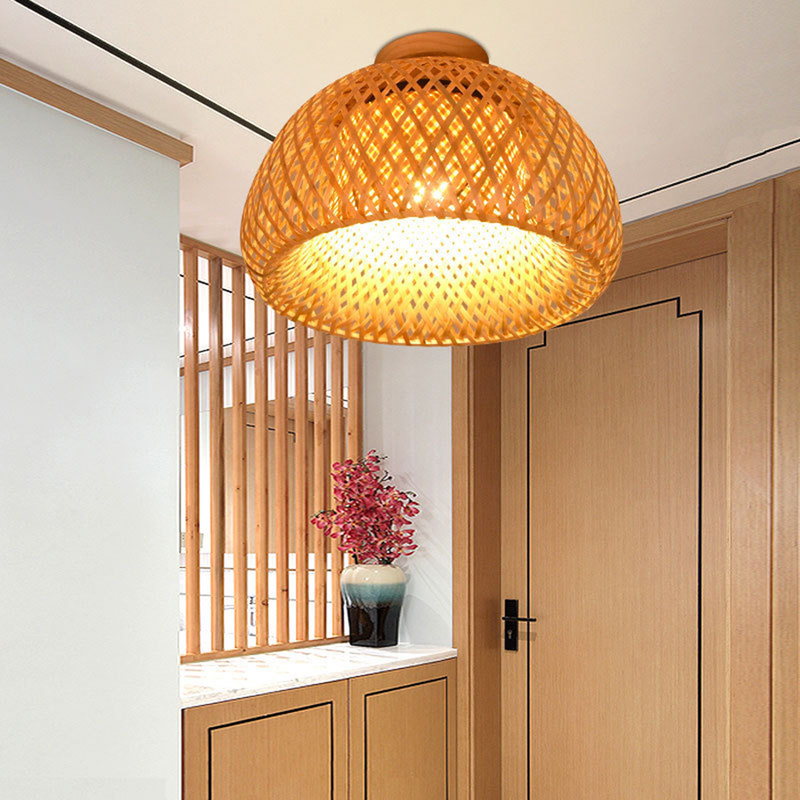 Minimalism Bamboo shade home decoration ceiling lights Farmhouse Light(WH-WA-38)