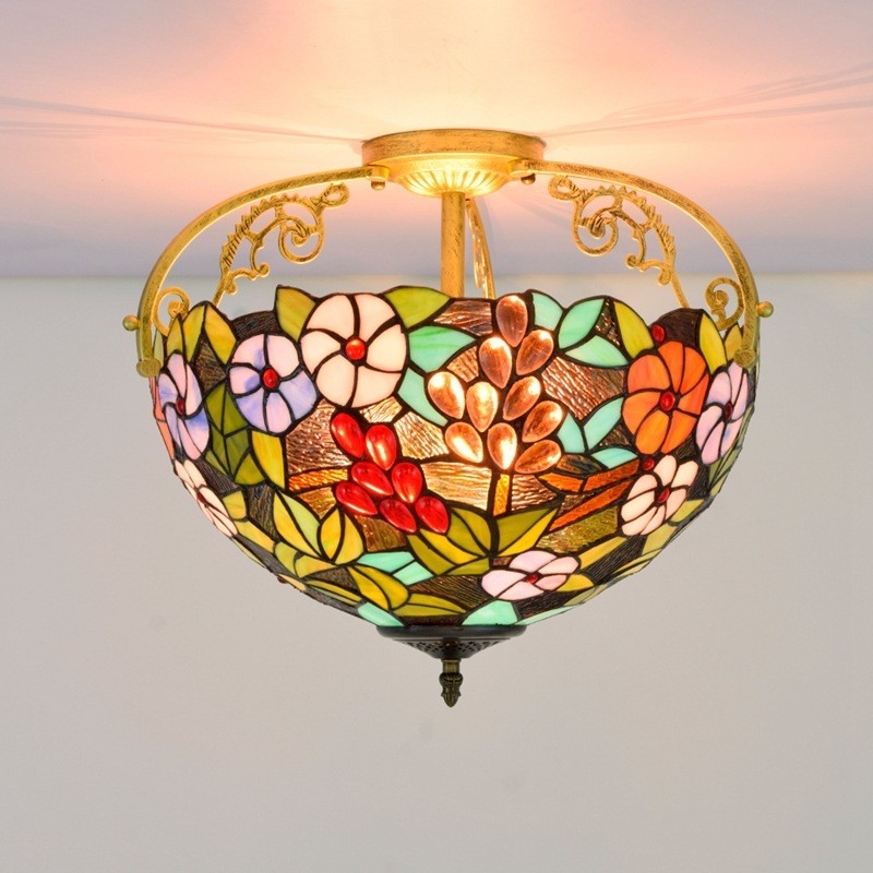 Turkish Colorful Glass Pendent Light Fixtures Kitchen basket empire chandelier(WH-TA-35)