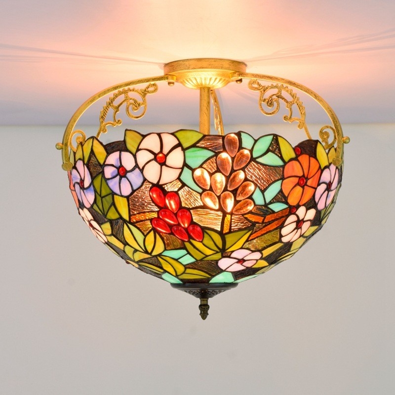 Turkish Colorful Glass Pendent Light Fixtures Kitchen basket empire chandelier(WH-TA-35)