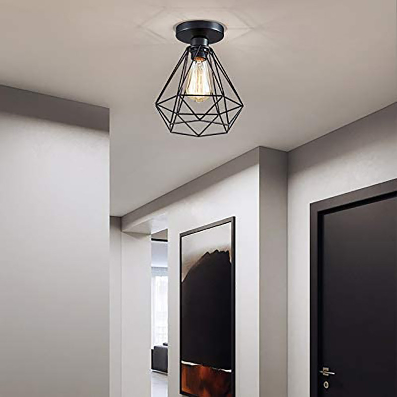Metal Cage Ceiling lights Minimalist Corridor Hallway Ceiling Lamp(WH-LA-31)