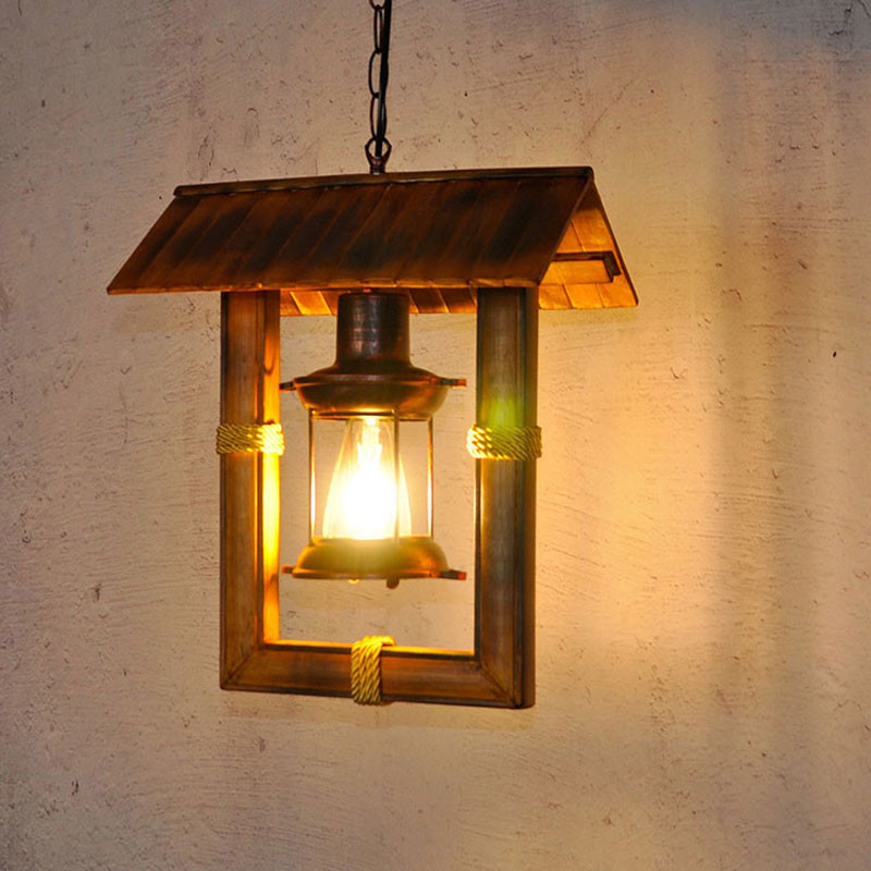 Loft Style Antique Chandelier Retro Nostalgic Lamp Restaurant Bar Aisle Balcony Bamboo Pendant Light(WH-VP-144)