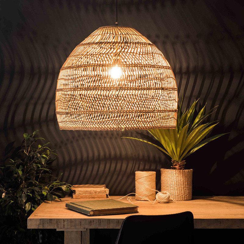 Handmake Rattan Lamp Vintage Hanging Lamps Loft Living Room Dining Room wicker ceiling light(WH-WP-21)