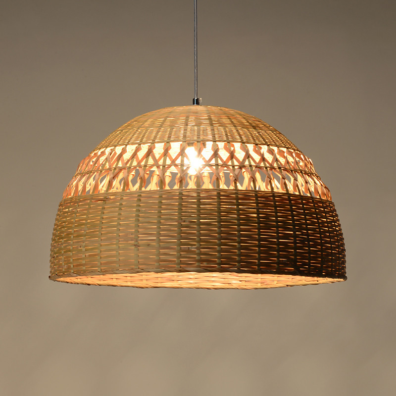 Delicate Art Bamboo Wicker Rattan Shade Pendant Light Fixture(WH-WP-30)
