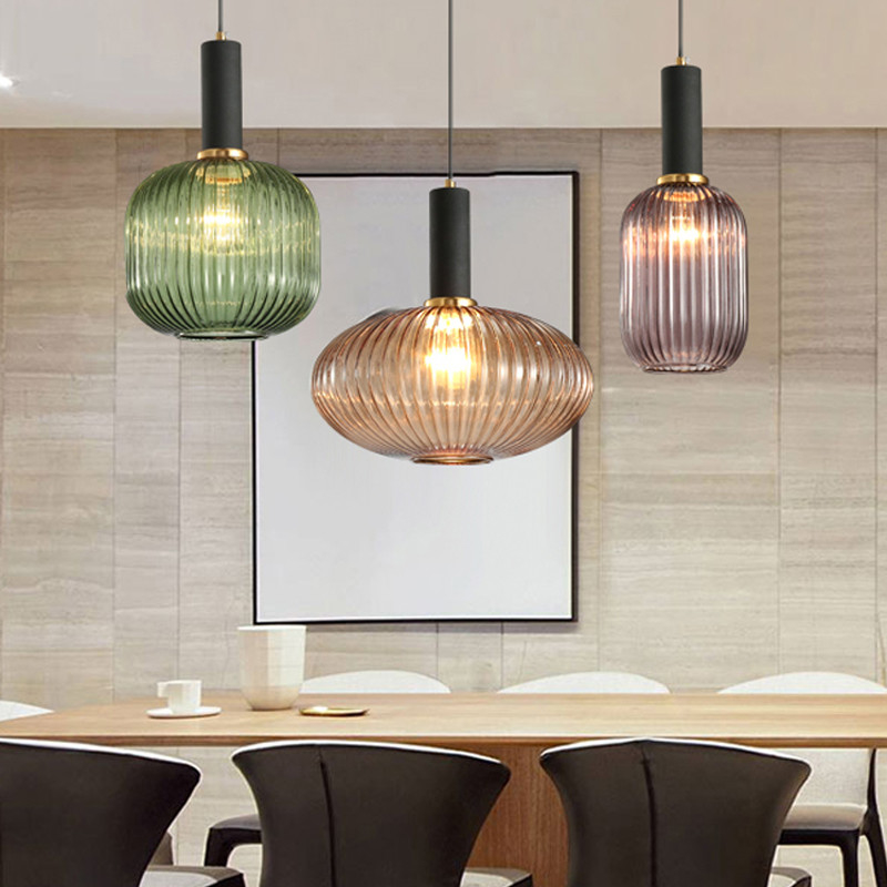 Modern Pendant Lights Gray Glass Led Nordic Restaurant Hanging Lighting(WH-GP-42)