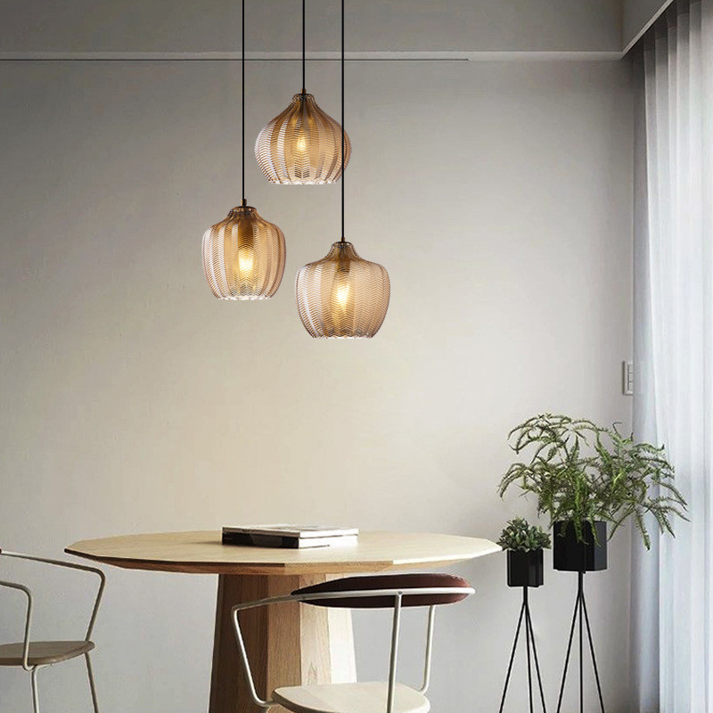 LED Glass Hanging Light Bedside Table Chandelier For Living Room Dining Bar Pendant Lamps(WH-GP-93)