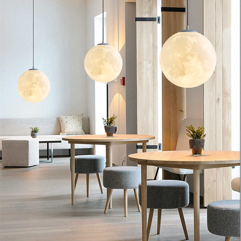 Creative LED pendant lights indoor home decor light fixture restaurant moon lights(WH-GP-109)