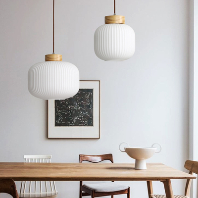 Japanese Retro Bedroom Lamp Chinese Wooden Pendant Light(WH-AP-600)