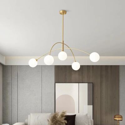 Modern Metal Chandelier Nordic Home Decor Hotel Lobby Dining Room Living Room Pendant Lamp Valentina Arc Chandelier(WH-MI-499)
